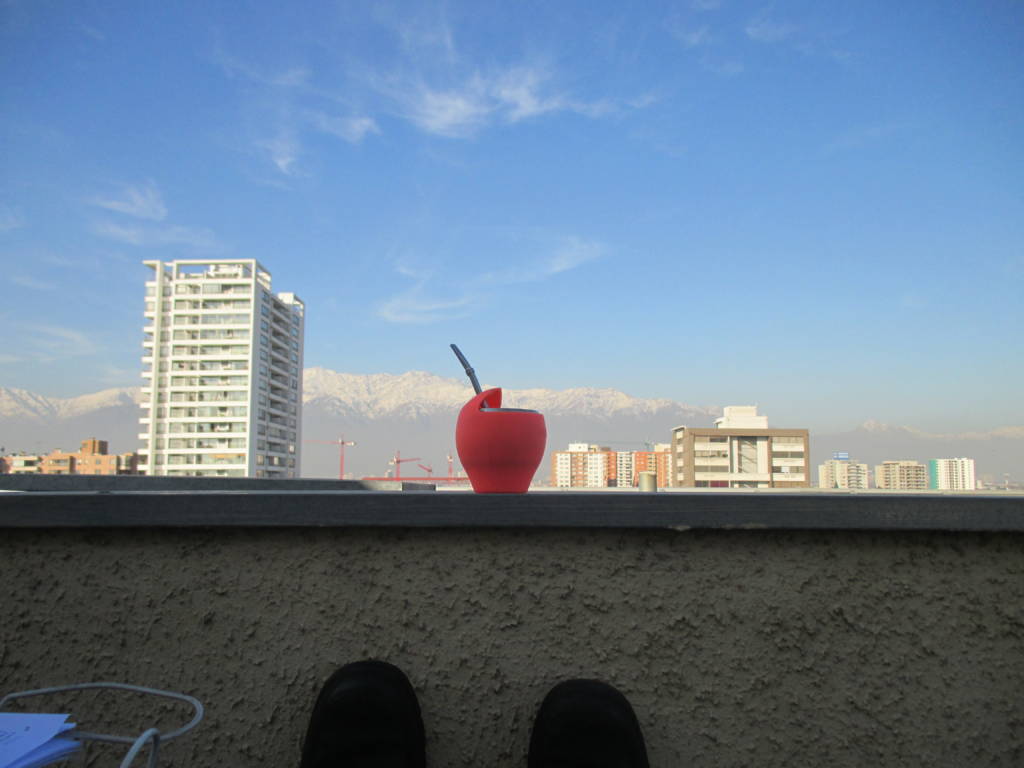 A beautiful winter day (see the mountains) with Yerba Mate