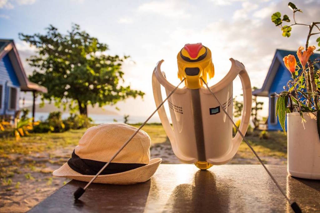 A beautiful sunny day in paradise with Solarmate charging itself