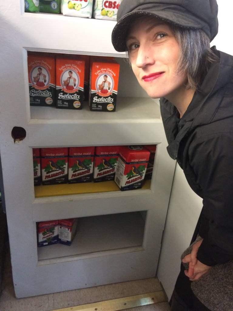 My wife, Erin, selecting some Yerba Mate in one of our local stores