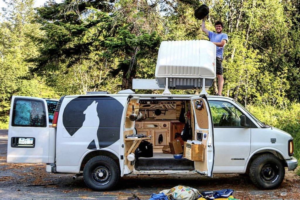 Hello from way up here! My home, A.K.A. my van