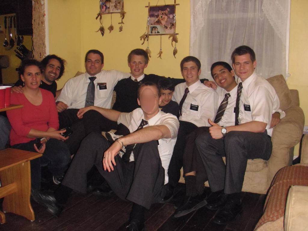 A few missionaries and myself spending time with some of our South American friends