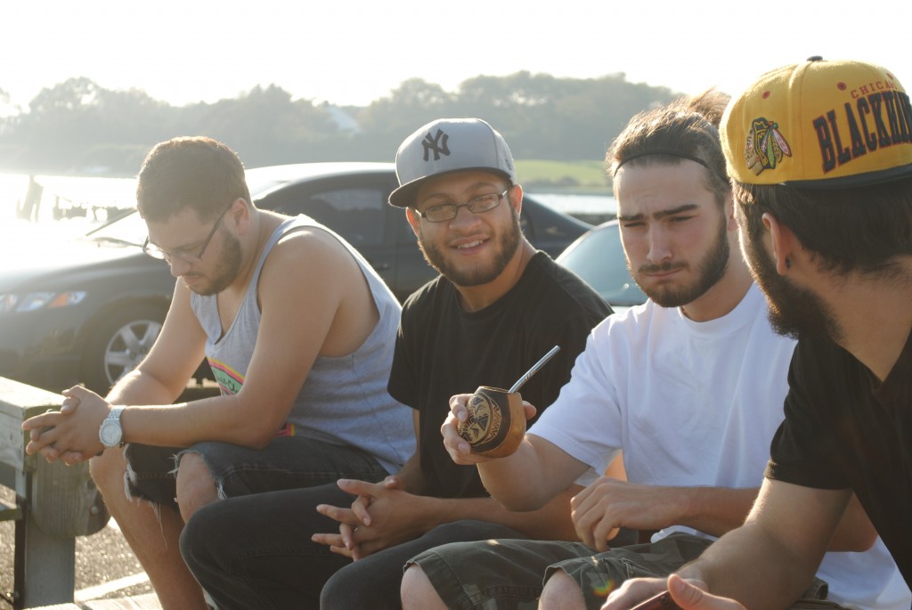 garrett:andy:randy:leor @ bay on bench