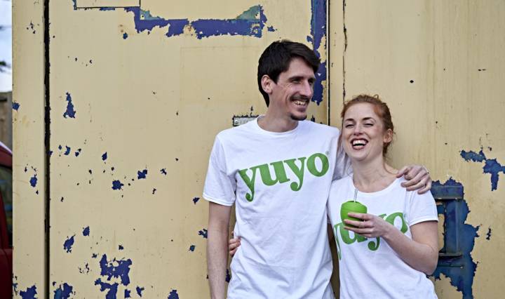 Charles and me, the founders of Yuyo Yerba Mate, having a good laugh