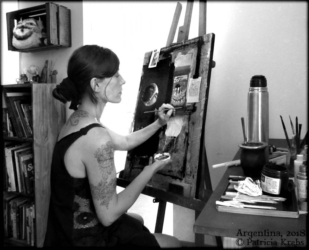Working in the studio